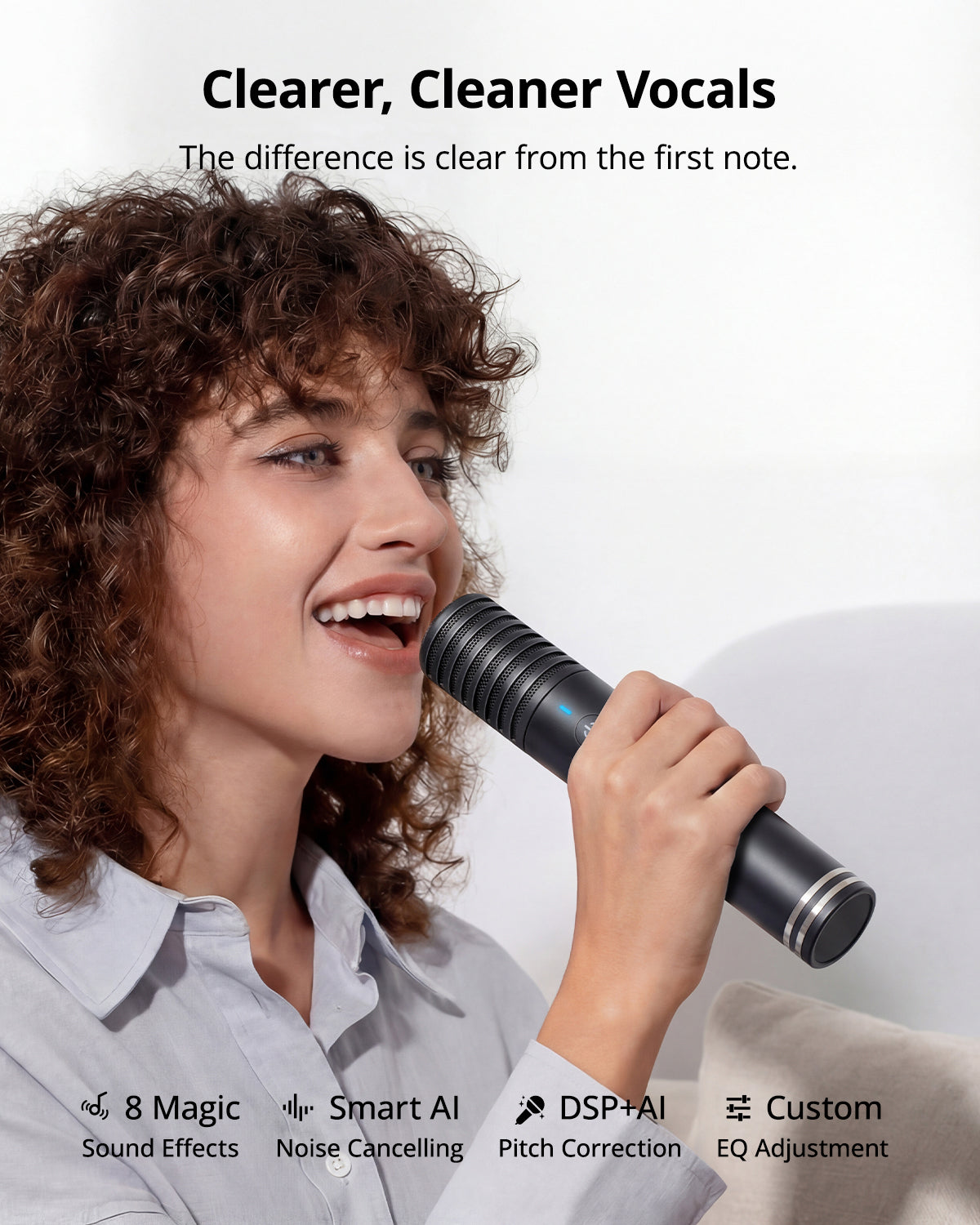Ikarao Karaoke Machine with Lyrics Display Screen for Adults,Professional Karaoke System with 2 Wireless Mics for TV Home Outdoor Party