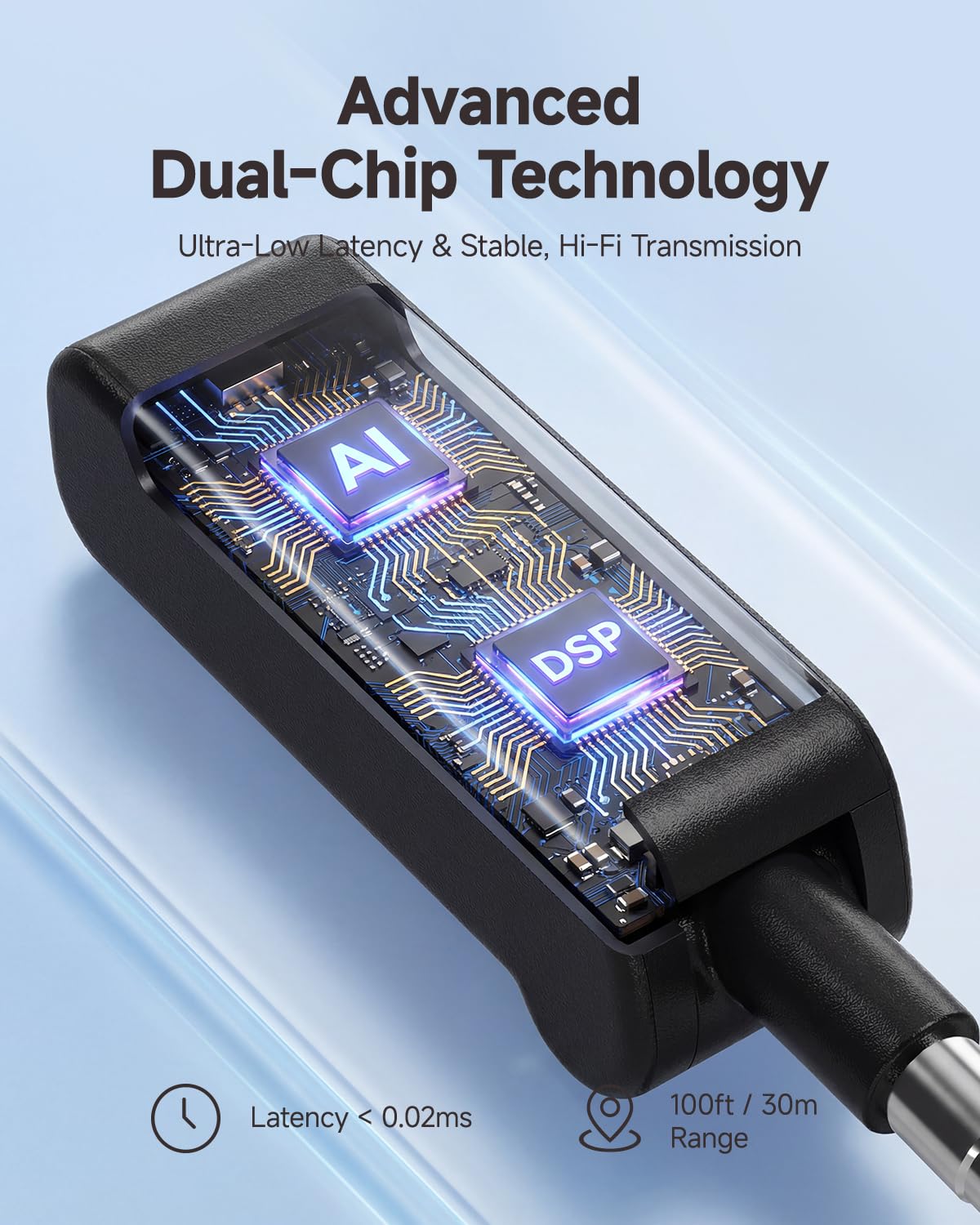 Ikarao Wireless Microphone with Dual Channel Receiver